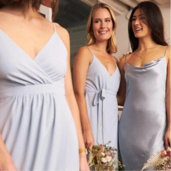 PARK & FIFTH Dove Grey Dress Maxi Wedding Guest 10 - Picture 7 of 15